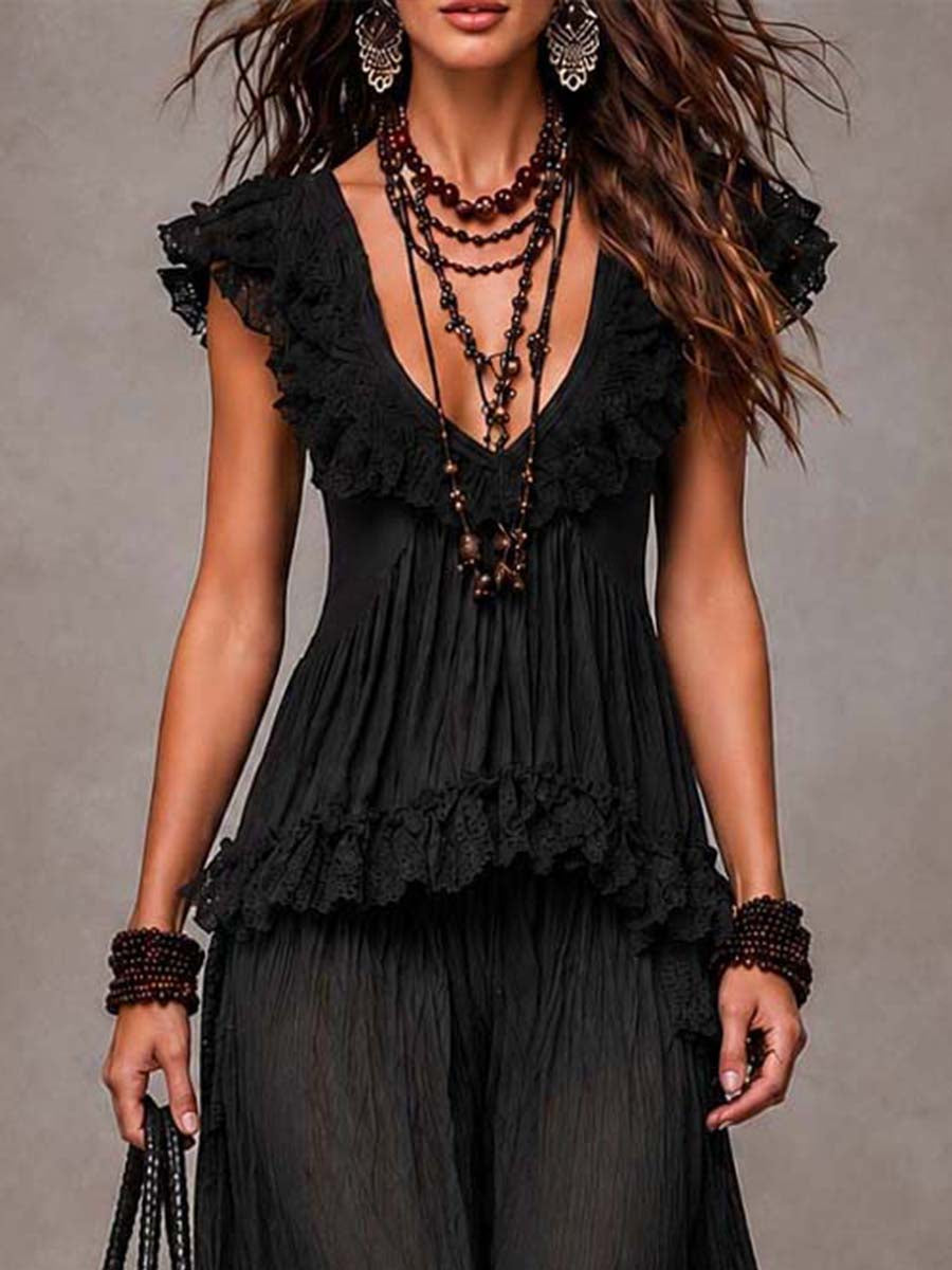 Sienna | Bohemian V-Neck Set