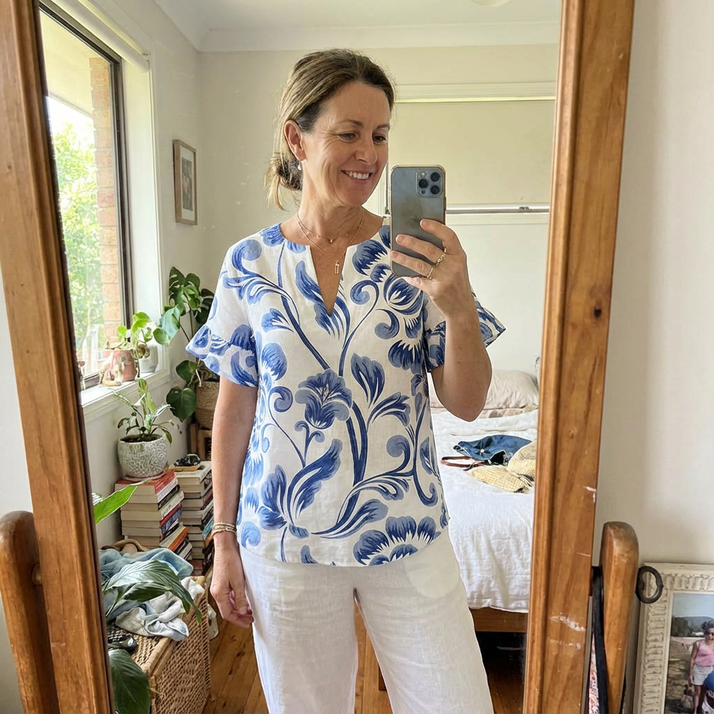 Kiona™ - Elegant Blouse With Floral Print