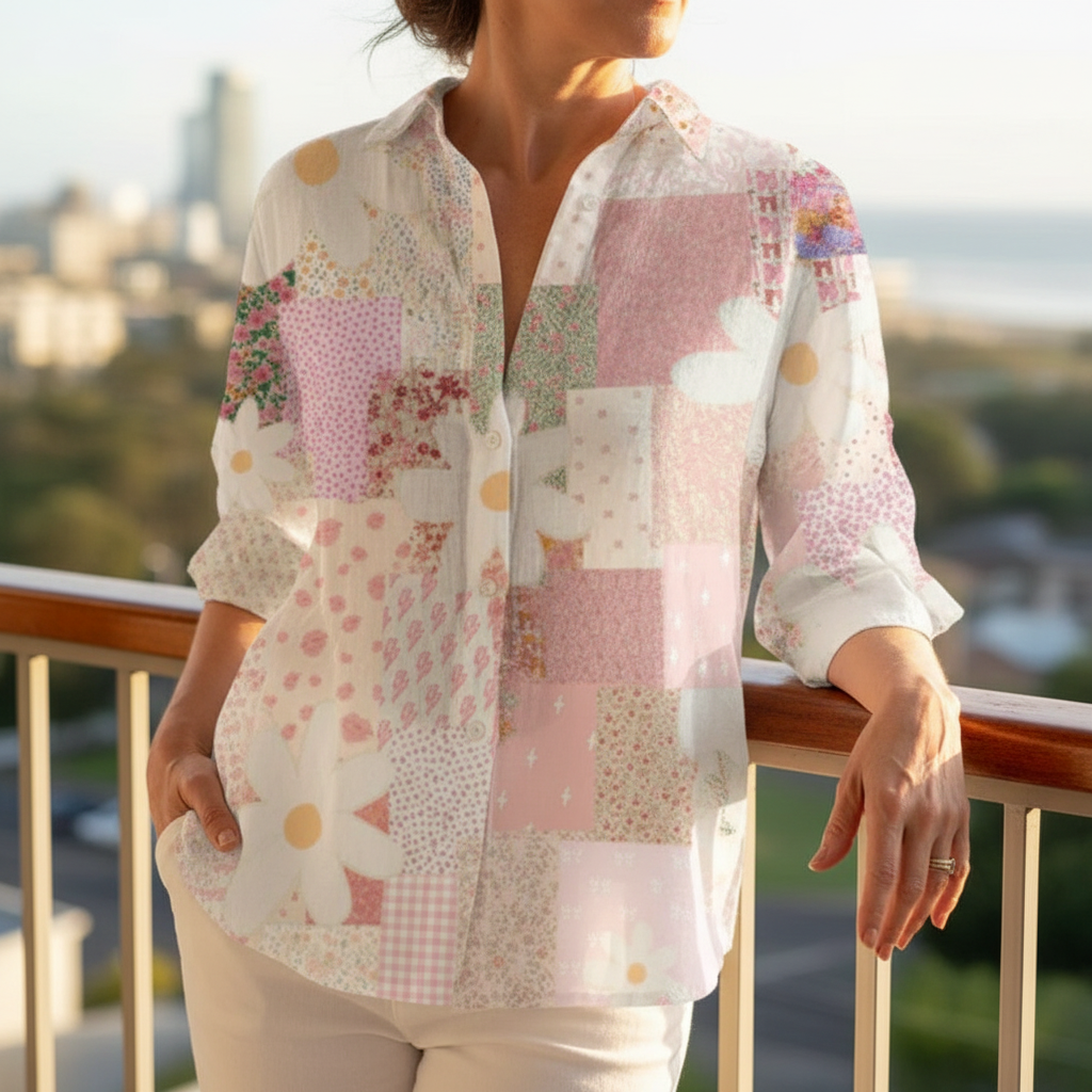 Fanny™ | Patchwork Daisy Blouse