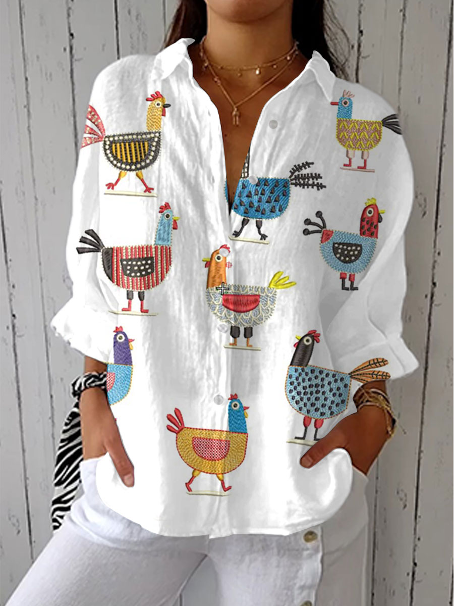 Ingrid | Playful Hen Blouse