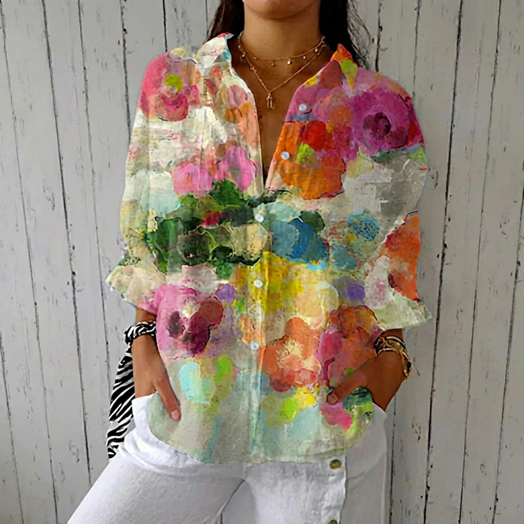 Elara™ | Watercolor Dreams Blouse