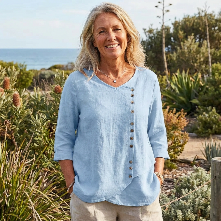 Alva™ –  Relaxed Asymmetrical Blouse