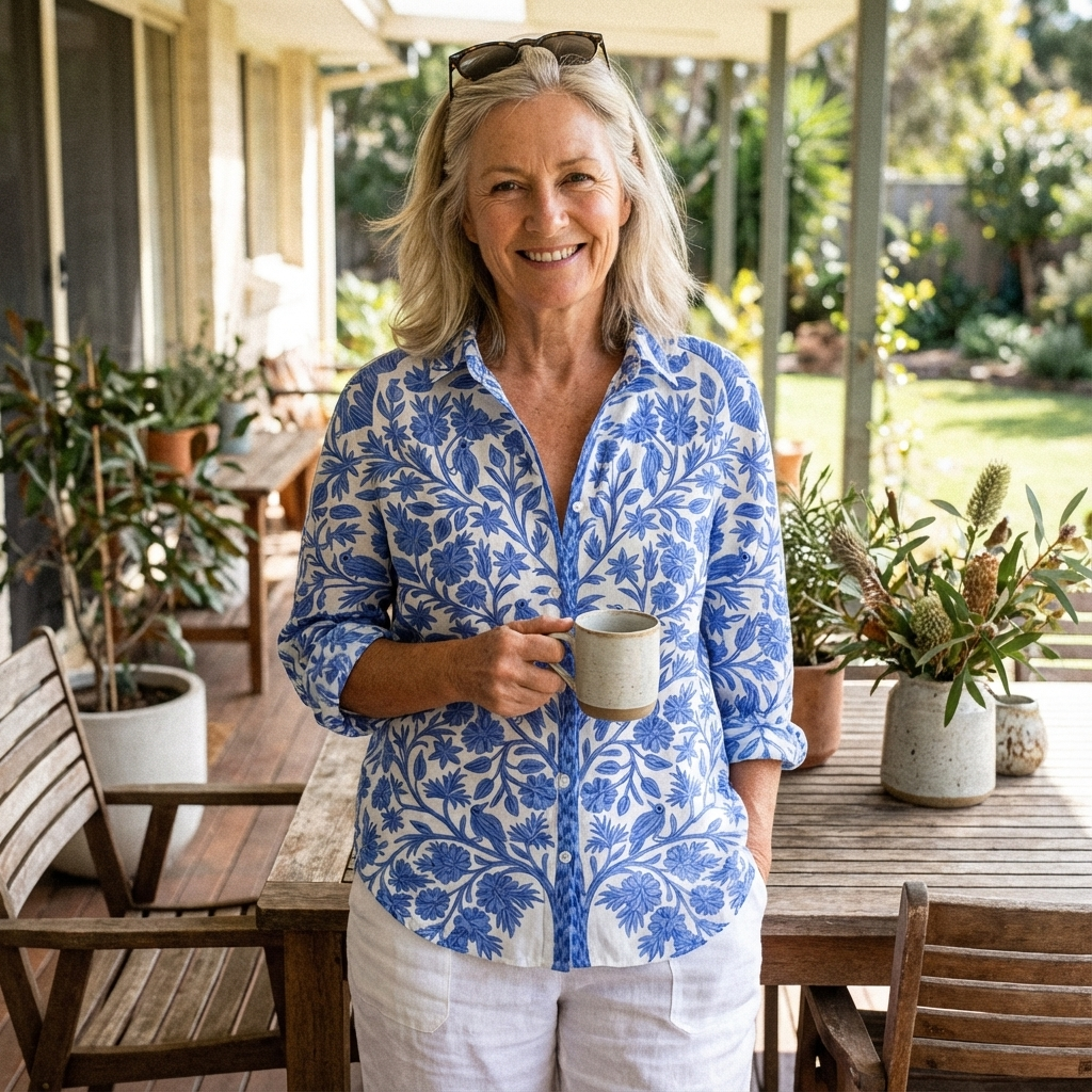 Frederikke™ | Blue Garden Blouse